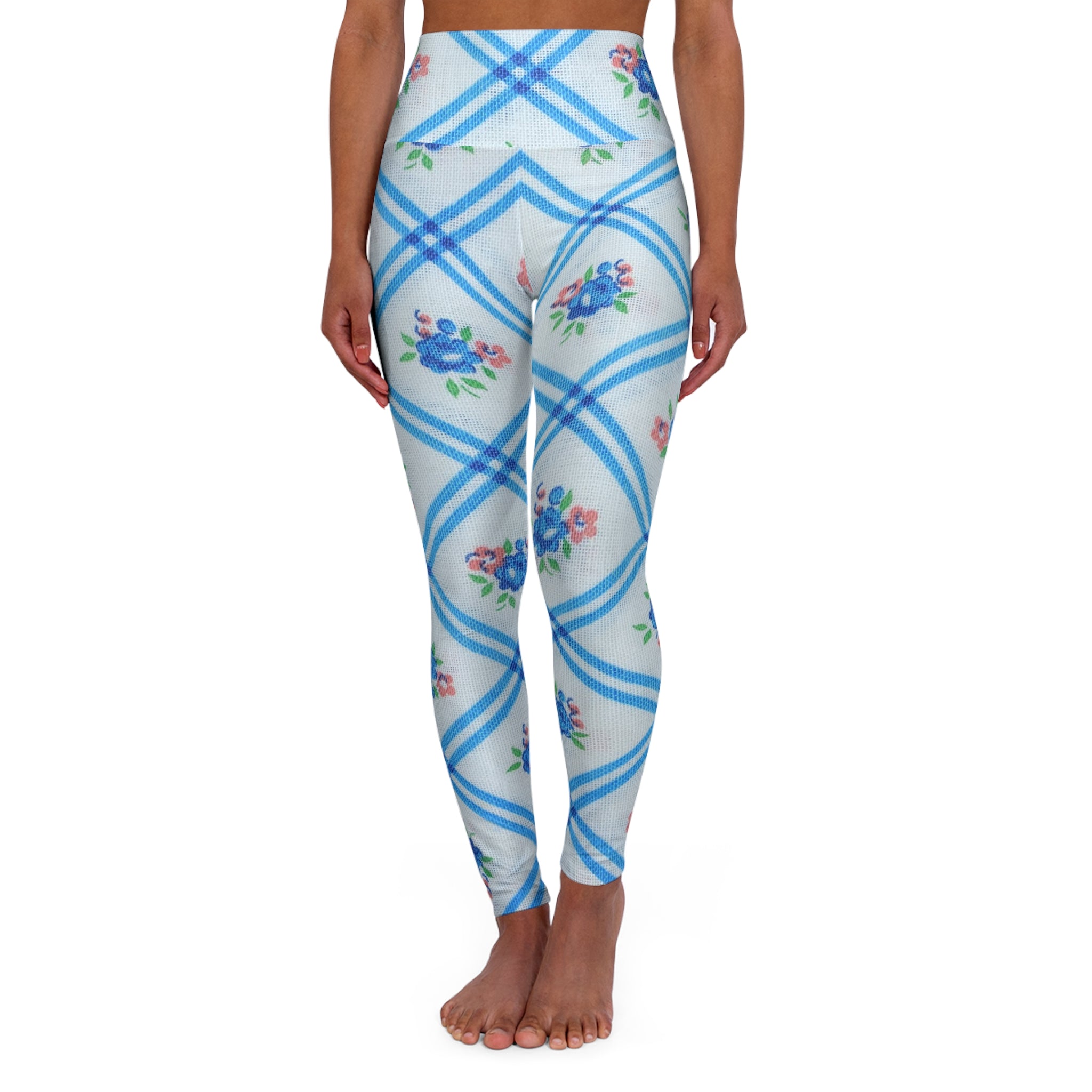 Vintage Rose High-Waist Yoga Leggings
