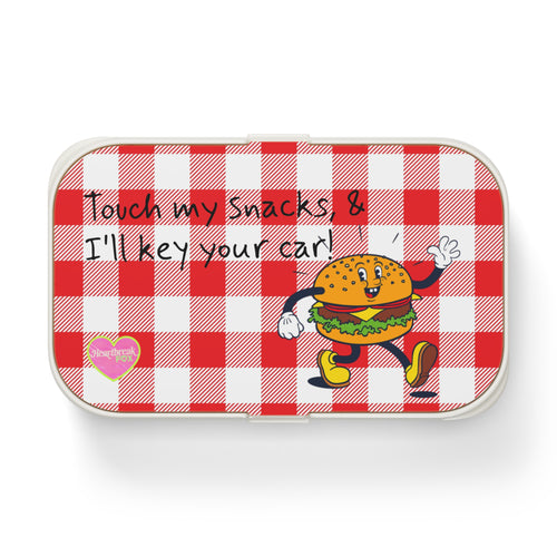 Bento Lunch Box — "Touch My Snacks, & I'll Key Your Car"