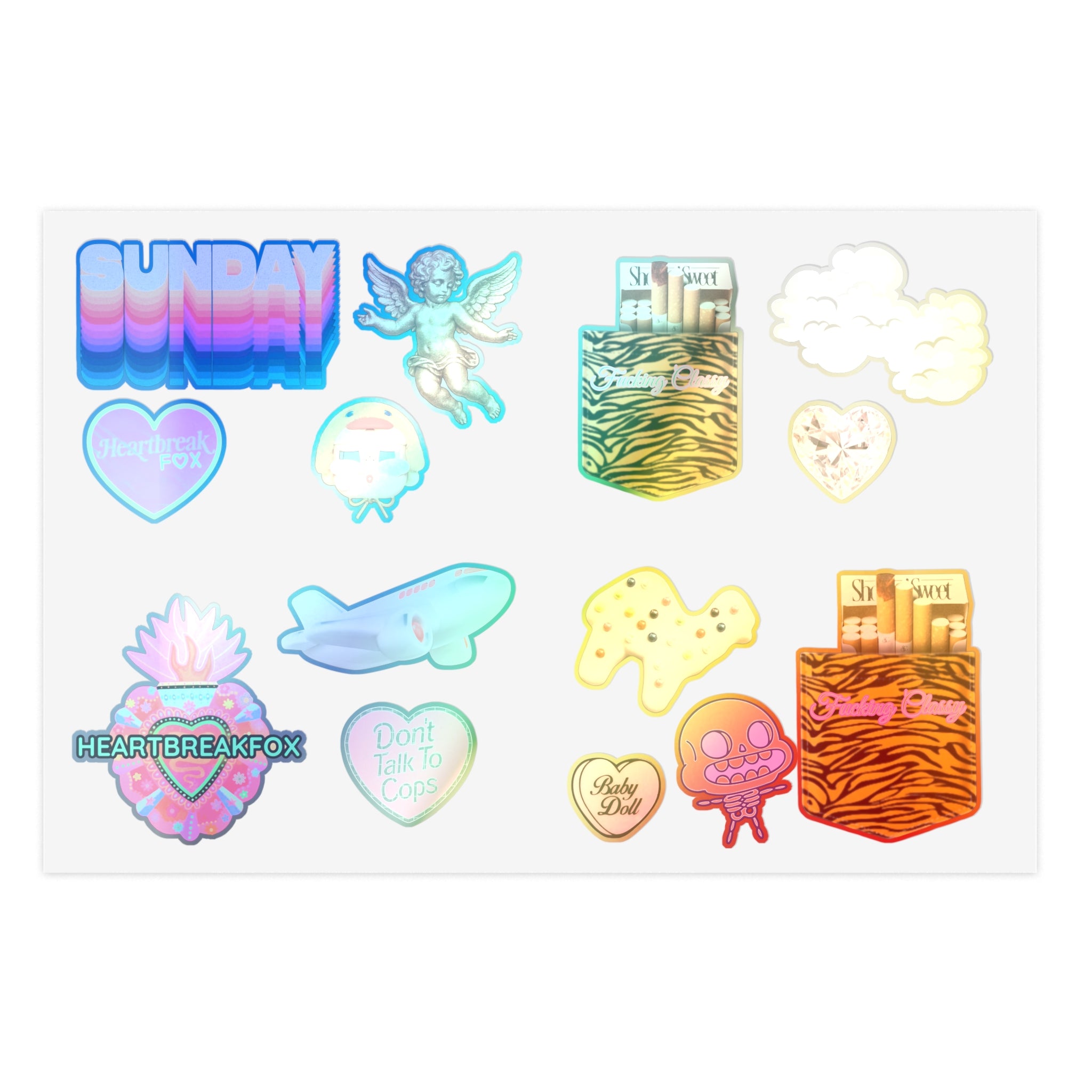 HeartBreakFox Sticker Sheet
