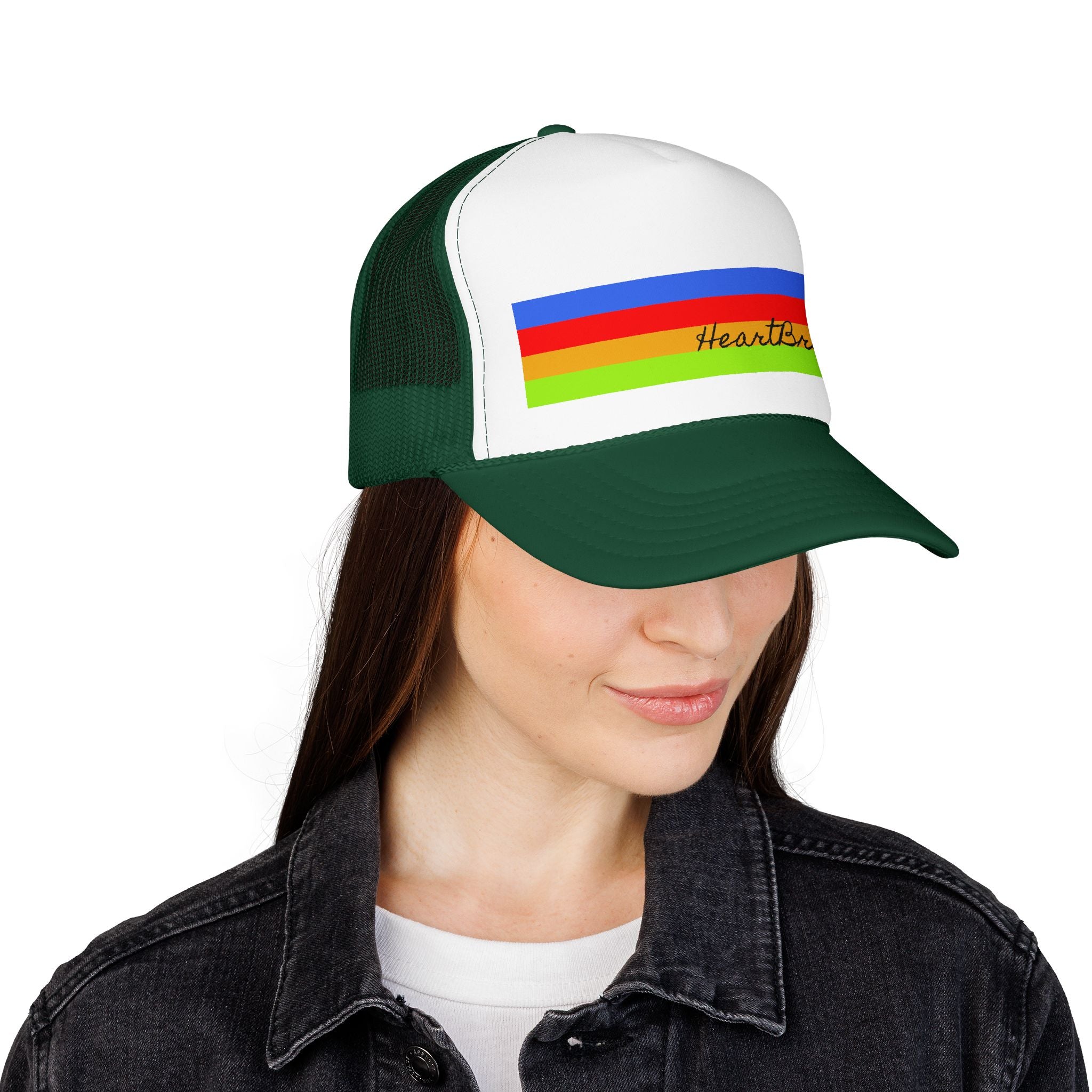 Retro Rainbow "Heartbreaker" Foam Cap