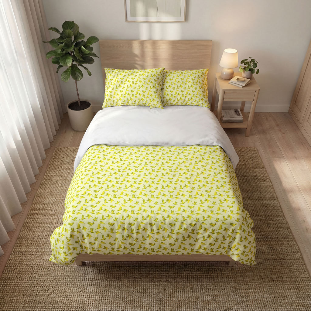 little birdie Quilt Cover Set – 3-Piece Duvet Cover & Pillowcases
