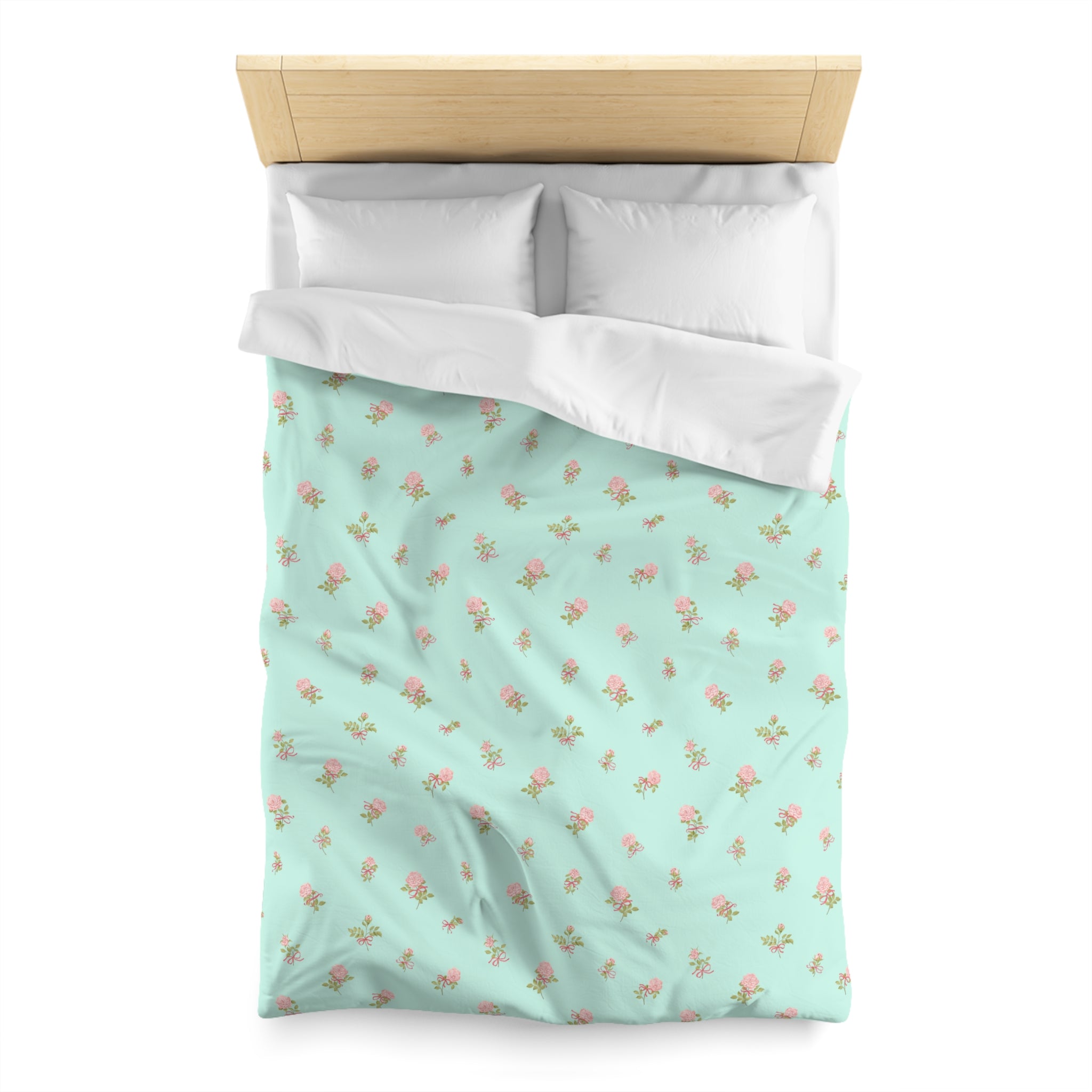 Floral Mint Duvet Cover